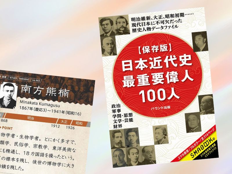 南方熊楠など【保存版】日本近代史最重要偉人100人（水野大樹著、SMABOOK）は歴史に名を残す人々100名の生きざまと功績を紹介