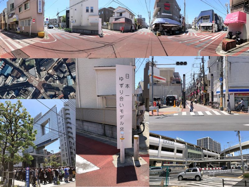 七辻（東京都大田区）は、大田区の不思議な七差路。自転車や車、歩行者がひっきりなしに通り、道の数が多すぎて信号機もつけられない